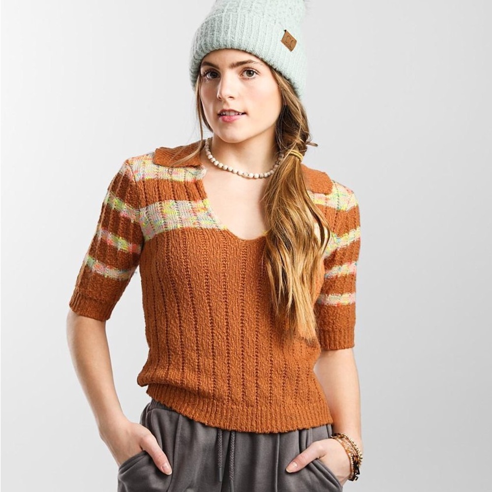 Free People Now & Then Cropped Sweater
